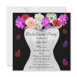 Sexy LINGERIE White on Floral Bachelorette Party Personalized Announcements