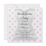 Sexy LINGERIE White on Pink Bachelorette Party Custom Announcements