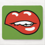 Sexy Lower Lip Bite Mousepads
