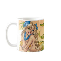 Sexy Mermaid by the Sea Shore by Al Rio Mug