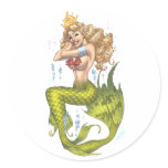 Sexy Mermaid in Green by the artist Al Rio stickers