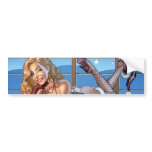 Sexy Ms Claus Santa's Wife in Lingerie by Al Rio bumper stickers