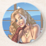 Sexy Ms Claus Santa's Wife in Lingerie by Al Rio coasters