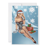 Sexy Ms Claus Santa's Wife in Lingerie by Al Rio invitations
