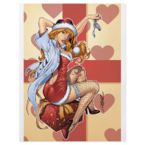 Sexy Ms Claus Santa's Wife Red Head by Al Rio Flyer