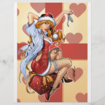 Sexy Ms Claus Santa's Wife Red Head by Al Rio Flyer