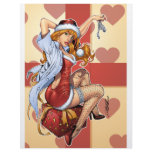 Sexy Ms Claus Santa's Wife Red Head by Al Rio letterhead