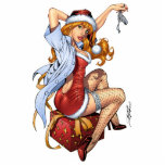 Sexy Ms Claus Santa's Wife Red Head by Al Rio photo sculptures