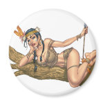 Sexy Navtive American Indian Woman Magnet - Al Rio