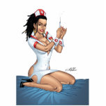 Sexy Nurse with Dreadlocks Giving You A Shot photo sculptures