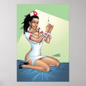 Sexy Nurse with Dreadlocks Giving You A Shot posters