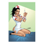 Sexy Nurse with Dreadlocks Giving You A Shot posters