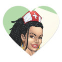 Sexy Nurse with Dreadlocks Giving You A Shot stickers