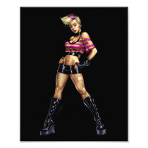 Sexy Pink Haired Punk Rock Boots Pinup by Al Rio Photo Art