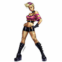 Sexy Pink Haired Punk Rock Boots Pinup by Al Rio Photo Sculptures