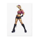 Sexy Pink Haired Punk Rock Boots Pinup by Al Rio postcards
