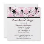 Sexy Pink Star Cute Bachelorette Party invitations
