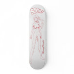 Sexy Pinky Superheroine Girl Skateboards