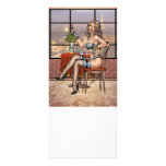 Sexy Pinup Girl with Brush in Paris by Al Rio rack cards