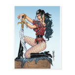 Sexy Pirate Girl Products by Al Rio Post Card