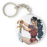 Sexy Pirate Pin-up Girl Customizable by Al Rio keychains
