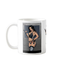 Sexy Police Girl In Lingerie with Night Stick Mugs