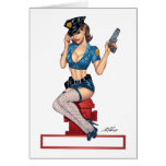 Sexy Police or Security Woman by Al Rio cards