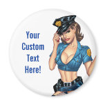 Sexy Police or Security Woman by Al Rio magnets