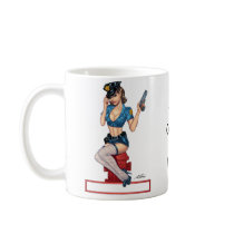 Sexy Police or Security Woman by Al Rio Mug