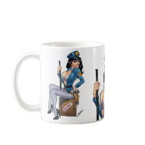 Sexy Police or Security Woman by Al Rio Mug