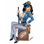 Sexy Police or Security Woman by Al Rio t-shirts