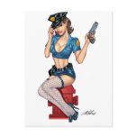 Sexy Police Woman by Al Rio postcards