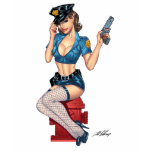 Sexy Police Woman by Al Rio t-shirts