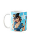 Sexy Police Woman Mug by Al Rio