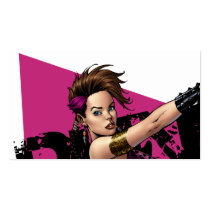 Sexy Punk Rock Girl by the comic artist Al Rio Business Cards