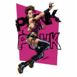 Sexy Punk Rock Girl by the comic artist Al Rio photo sculptures