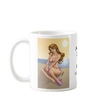 Sexy Purple Bikini Pinup Girl by Al Rio Mug