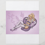 Sexy Purple Lingerie Pinup Girl by Al Rio Full Colour Flyer