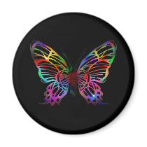 SEXY RAINBOW BUTTERFLY PATTERN FRIDGE MAGNET