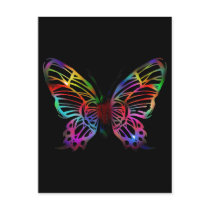 SEXY RAINBOW BUTTERFLY PATTERN POST CARD