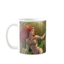 Sexy Red Head Cavewoman in jungle by Al Rio Mug