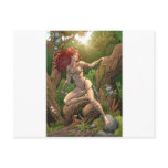 Sexy Red Head Cavewoman in jungle by Al Rio postcards