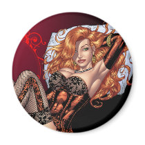 Sexy Red Head in Lingerie customizables by Al Rio Magnet