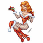 Sexy Red Head Ms Claus, Santa's wife by Al Rio photo sculptures