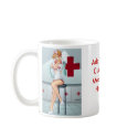 Sexy Red Head Nurse - Customizable Mug by Al Rio