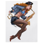 Sexy Red Head Saxophone Sax Player by Al Rio flyers