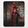 Sexy Red Hot Devil Woman Mousepad