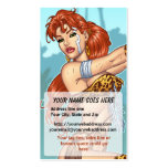 Sexy Redhead Cavewoman Pinup Girl Art by Al Rio business cards