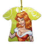 Sexy Redhead Ms Claus, Santa's wife by Al Rio ornaments