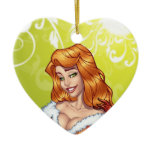 Sexy Redhead Ms Claus, Santa's wife by Al Rio ornaments